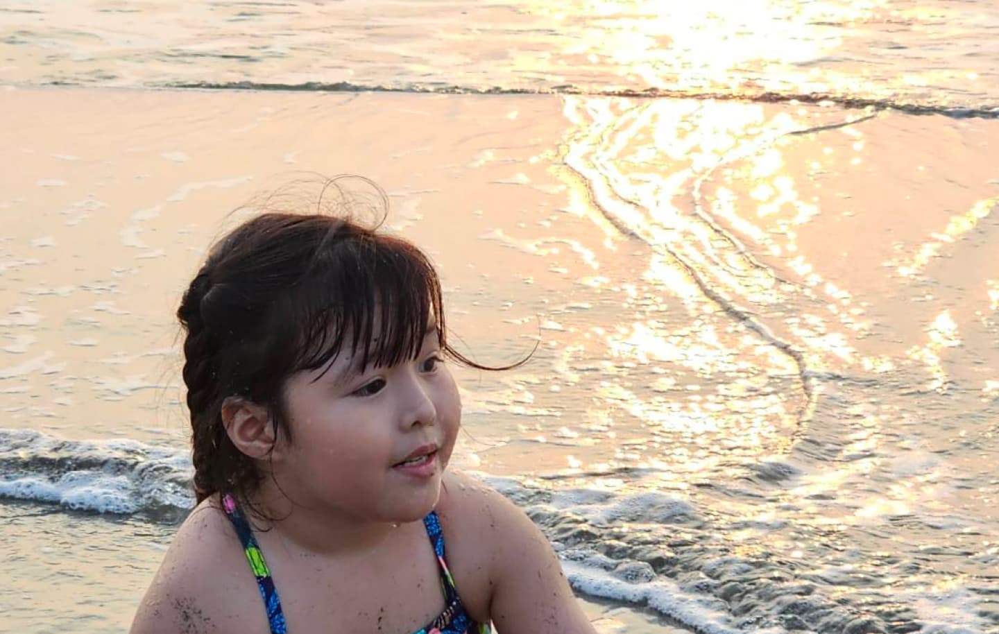 Sandy at the beach