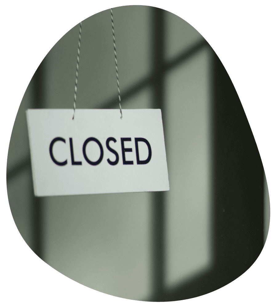 "Closed" sign
